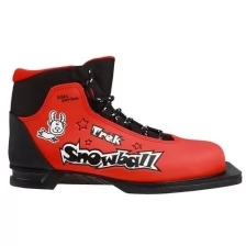 Ботинки лыжные TREK Snowball NN75 ИК (красный, лого черный) (р. 30) 2753990