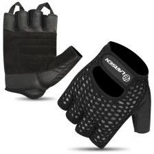Перчатки для т/а и фитнеса (нат.кожа) Larsen 16-1961 black/black L